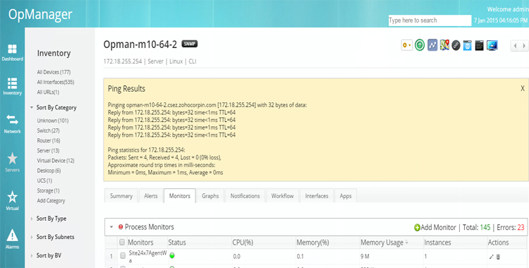Trace route or Ping