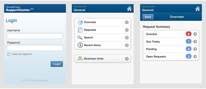 SupportCenter Plus - Mobile Client